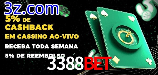 Promoções do cassino ao Vivo 3388BET